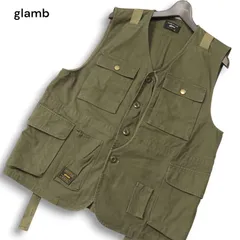 glamb グラム 【Helly vest】通年★ ミリタリー ユーティリティ カメラ ヘリー ベスト Sz.4 メンズ カーキのサムネイル