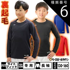 【新品未使用】種類6:(ROY)ロイヤルブルー/140 野球 裏起毛 アンダーシャツ ジュニア用 長袖 丸首 ゆったり デサント 秋冬用 JSTD-657B 少年用 子供用 男の子 女の子 キッズ