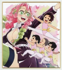 【中古】紙製品 甘露寺蜜璃＆竈門炭治郎 「鬼滅の刃 全集中展 刀鍛冶の里編・柱稽古編 作画スタッフ全集中複製ミニ色紙 E」