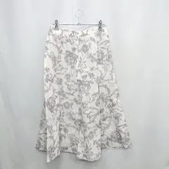 ◇ Θ IENA イエナ 総柄 ロング フレアー スカート サイズ36 アイボリー レディース E  【1502180021381】