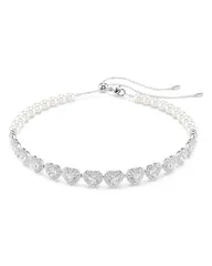 【送料無料】 スワロフスキー レディース ネックレス・チョーカー・ペンダントトップ アクセサリー Ariana Grande Crystal Heart Halo Tennis Choker Necklace 11.75-17.375