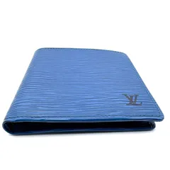 【 稀少／ヴィンテージ 】Lois Vuitton ルイヴィトン　エピ　ポルトビエ・カルトクレディモネ　 折財布　二つ折り　トレドブルー