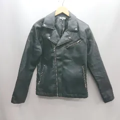 ◇ ⊇ Nylaus フェイクレザー 長袖 ライダース サイズM ブラック レディース E  【1502180018459】