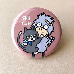 『ハシビロコウと猫缶バッジ🐈‍⬛』