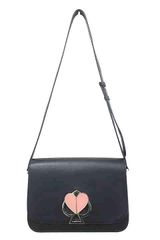 【中古】kate spade ケイトスペード　二コラ　ツイストロック　ブラック　ショルダーバッグ　レザーバッグ＿s02＿セルモアから出品＿s-0029-r02