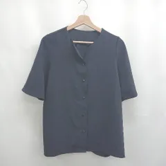 ◇ ◎ ⊂ a.v.v アー ヴェ ヴェ 半袖 シャツ サイズL ネイビー系 レディース E  【1505290008785】