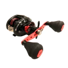 【中古】AbuGarcia アブガルシア SALTY STAGE REVO SJ ソルティーステージ レボ レッド 赤 リール 右ハンドル ダブルハンドル ナロースプール タイラバ A2404292