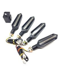 バイク用 12V LED シーケンシャル ウインカー 流れる ウィンカー 4個 リレー セット 2ピン ホワイト 白 ポジション レッド 赤 ブレーキ 汎用品