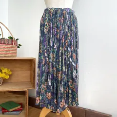 70's ヴィンテージ papillon 花柄 インド綿スカート
