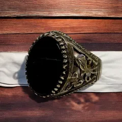 指輪 リング インディアンジュエリー 黒 オニキス 無骨 20号 インディアン ジュエリー アクセサリー ビンテージ 50s ~ 60s 70s 80s 90S ナバホ族 サントドミンゴ族 天然石 メンズ レディス 一点物 アンティーク  p10/