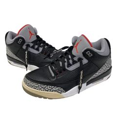 Nike AIR JORDAN 3 RETRO OG 854262-001 Men's Sneakers, Black, Size 29.0cm (201-shoes1171)