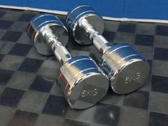 【中古】［WILD FIT］クロームメッキダンベル6kg（ペア）