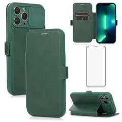 【新着商品】iPhone13 Pro Max ケース 手帳型 iPhone 13 Pro Max 手帳型ケース【スライド式 カメラレンズ保護】「ガラスフィルム贈り」6.7インチアイフォン13 Pro Max スマホケース 肌感レザー サイドマグネット式 全面保