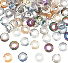 PH PandaHall 84個 ガラスビーズ 大穴 ヨーロピアンビーズ 14色 ABカラー ブレスレット イヤリング ネックレス ジュエリー用 手作り用品 アクセサリーパーツ( 8mm)