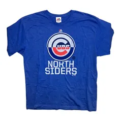 Tシャツ 輸入古着 MLB シカゴ・カブス Majestic NORTH SIDERS 青 野球 スポーツ