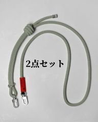 sage lattice【2点セット】Topologie 8.0mm Rope Strap ストラップ x フォンストラップ・アダプター