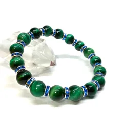 グリーンタイガーアイ パワーストーン ブレスレット 8mm BL メンズ・レディース 男性・女性  数珠 ◇