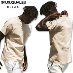 1PIU1UGUALE3 RELAX シルケット天竺 バックロゴ 半袖 Tシャツ UST-25067 ベージュ SN20 M L XL XXL メンズ ウノピュー 25SSのサムネイル