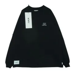 WTAPS ダブルタップス 23AW 232ATDT-CSM13 AII 02 COTTON WUT ロゴ刺繍 ロングスリーブ 長袖 Tシャツ ロンT カットソー ブラック系 03【中古】のサムネイル