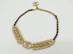 CHANEL シャネル ネックレス ゴールド金具 ラインストーン CCマーク B22K AB9477 超美品