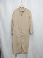 ◇ ◎ ⊂ NATURAL BEAUTY BASIC 長袖 膝下丈 ワンピース サイズM ブラウン系 レディース E  【1503050027892】