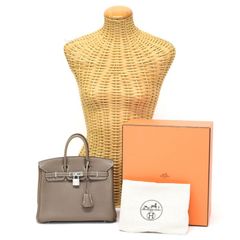 エルメス HERMES バーキン 25 トゴ (レザー) SV金具 □N刻印 2010年 ハンドバッグ 手提げかばん ミニバッグ レディース エトゥープ (グレージュ) 正規品 中古 mbl30003