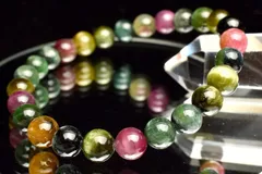 【１点物】AAA☆キャッツアイ効果 トルマリン　7mm　ブレスレット パワーストーン 天然石 _MA3378