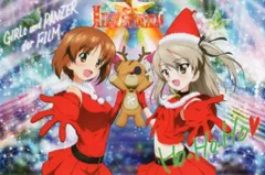 劇場版ガールズ&パンツァー 劇場配布 クリスマス（みほ愛里寿） 戦車道大作戦　特別コード付クリスマスポストカード 5週目