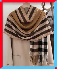 新品 レディース チェック柄 大判マフラー ストール 防寒 あったか 冬用【送料無料】