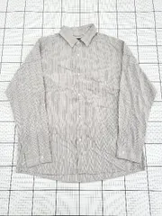 ◇ Θ nano universe ナノユニバース チェック柄 長袖 シャツ サイズM グレー系 マルチ メンズ E  【1507230007865】