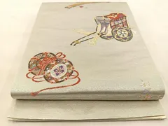 平和屋着物○西陣 廣部商事謹製 太鼓柄袋帯 風雪 凧揚げ 金糸