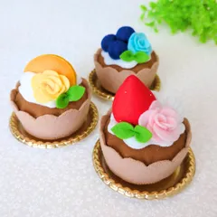 お花のフルーツタルト3種セット＊フェルトおもちゃ
