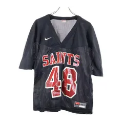 ナイキ USA製 アメリカンフットボール 背番号48 ウェア L ブラック NIKE SAINTS  アメフト メンズ 【中古】  【230701】