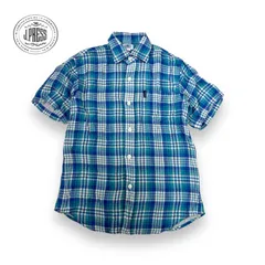 339◯ J.PRESS ネルシャツ　半袖　150 ブルー