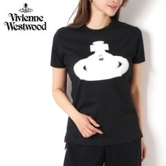 25SS新作モデル ヴィヴィアン・ウエストウッド Vivienne Westwood レディース オーブプリント HALFTONE ORB Tシャツ【BLACK】 3G01003H BLACK/【2025SS】l-tops
