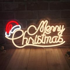 ネオンライト クリスマス アクリル LED ネオンサイン Xmas Christmas イルミネーション 装飾 シンプル おしゃれ かわいい きれい キラキラ サンタ サンタクロース 英語