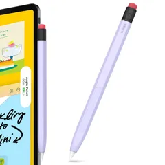 【在庫セール】ワイヤレス充電対応 第二世代のみに適用 Pencil Pencil Pencil Pencil (ラベンダー) Pro&Apple Pro&Apple Apple Apple 柔らかなシリコン材質 鉛筆レトロデザイン 第二世代用シリコン保護ケース