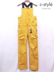 V953 [美品] BURTON バートン ビブパンツ S イエロー Mens Reserve Bib Pant スノーボードウェア | Q★