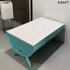 ［天板ウッド仕様］ドラム缶リメイク　テーブル　アメリカン　インダストリアルのサムネイル