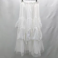 ◇ Θ GRL グレイル ロング ティアード スカート サイズS ホワイト レディース E  【1503050021630】