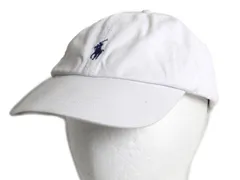 【お得なクーポン配布中!】 ポロ ラルフローレン コットン ベースボール キャップ フリーサイズ / 帽子 トラッカー ハット ワンポイント ポニー刺繍 ホワイト シンプル