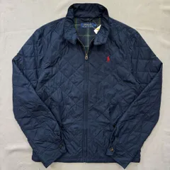 POLO RALPH LAUREN ポロラルフローレン キルティング ジャケットスイングトップ TALON ジップ ネイビー Sサイズ No.E727