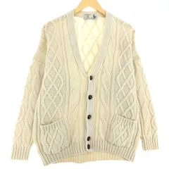 古着 セントマイケル St Michael フィッシャーマンアランニットカーディガン 英国製 メンズM相当/eaa434881