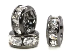 平 ロンデル 6mm 50個 ブラック ハンドメイド アクセサリーパーツ 材料 黒 アクセサリー パーツ ハンドメイドパーツ