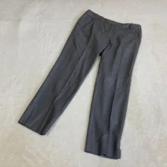 【セオリー】パンツ theory スラックス グレー 0 裾スリット ビジネス オフィス ウール トリアセテート 日本製　スーツ　レディース