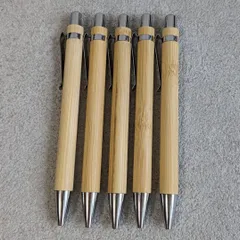 竹製 ボールペン 5本 ブラック