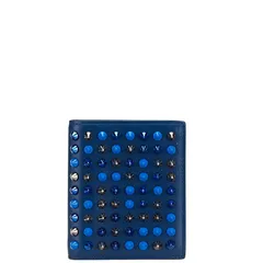 ⭐️Christian Louboutin 長財布 青 スタッズ⭐️ Christian Louboutin】クリスチャンルブタン ラウンドファスナー