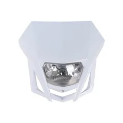 新品 YIBO モトクロスユニバーサル修正アクセサリーヘッドライトしかめっ面ライトゴーストマスク車ヘッドライト250 150 (白)