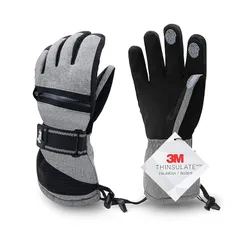 Vihir スキーグローブ 冬用 スキー 手袋 アウトドア防風防寒手袋 3Mシンサレート 保温 厚手 撥水加工 登山 除雪作業 バイク通勤 男女兼用 4色