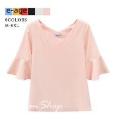シフォンブラウス レディース 半袖 ブラウス Vネック フリル袖 可愛い 無地 通学 通勤 柔らかい エレガント 大きいサイズ 夏新作